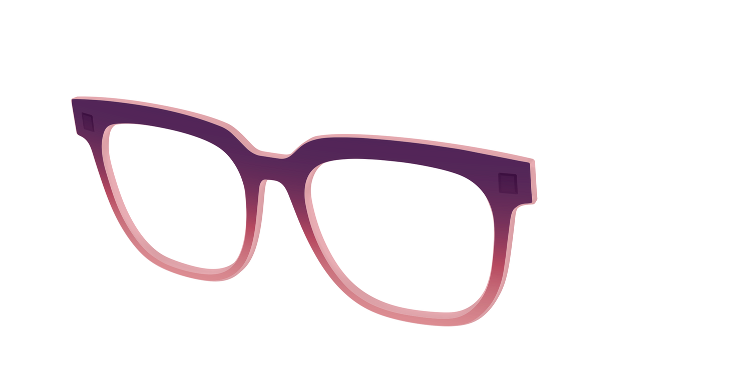 The Desert To Dusk Gradient Crystal - Angle Top Image - Pair Eyewear