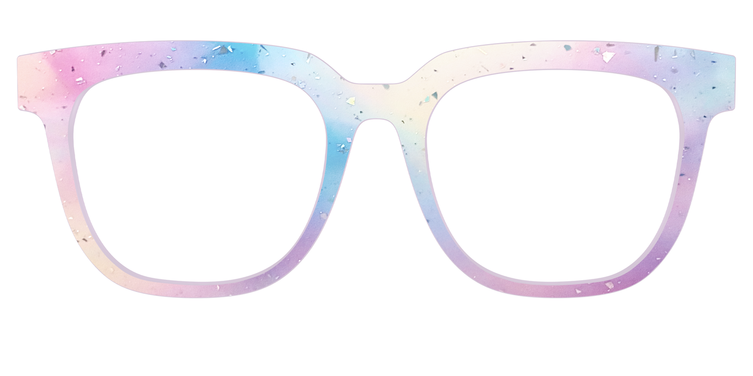 The Dreamy Pastel with Holographic Glitter - Front Top Image - Pair Eyewear