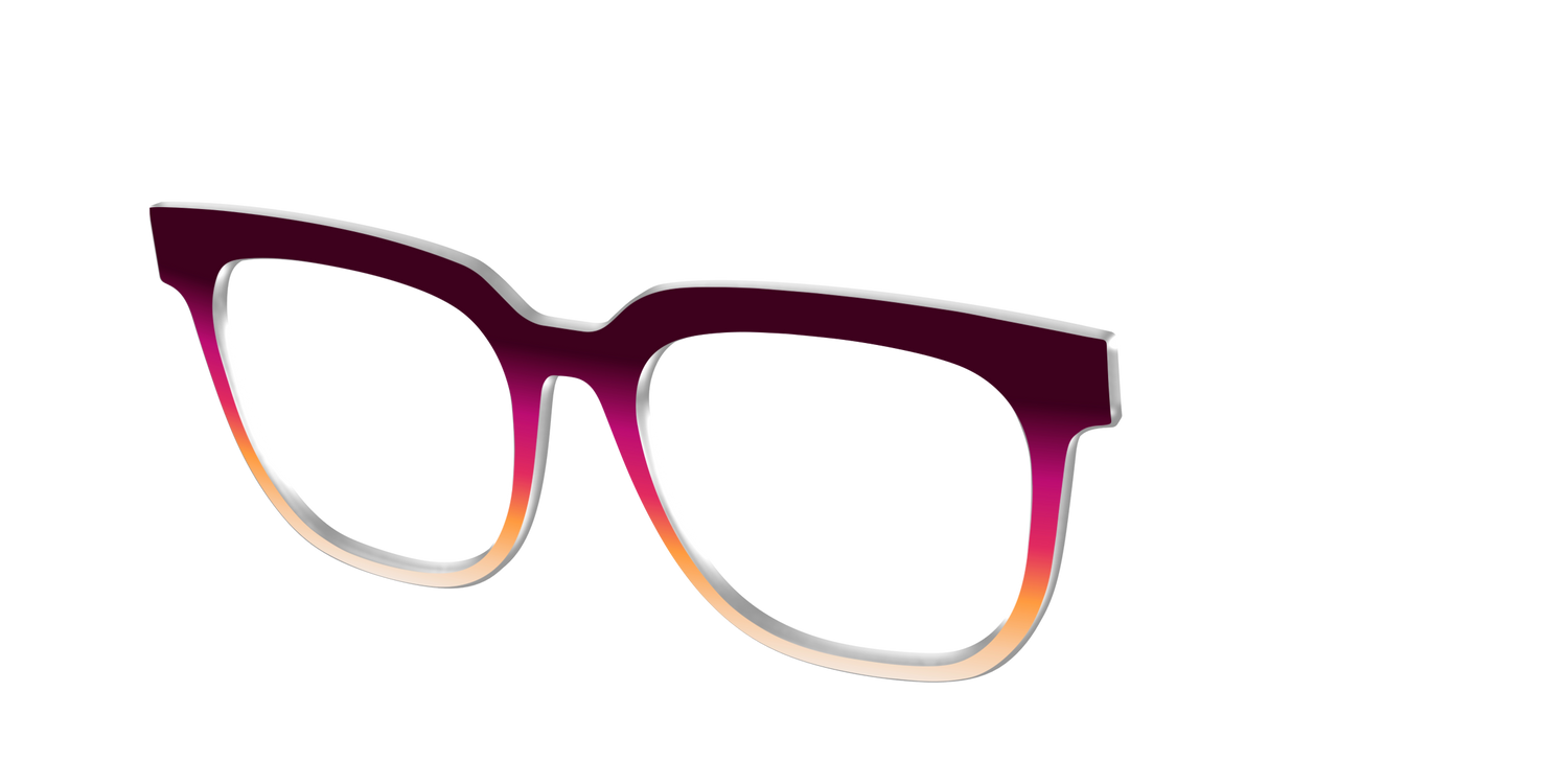 The Ember Gradient - Angle Top Image - Pair Eyewear