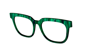 The Emerald Moire Stripes - Angle Top Thumbnail - Pair Eyewear