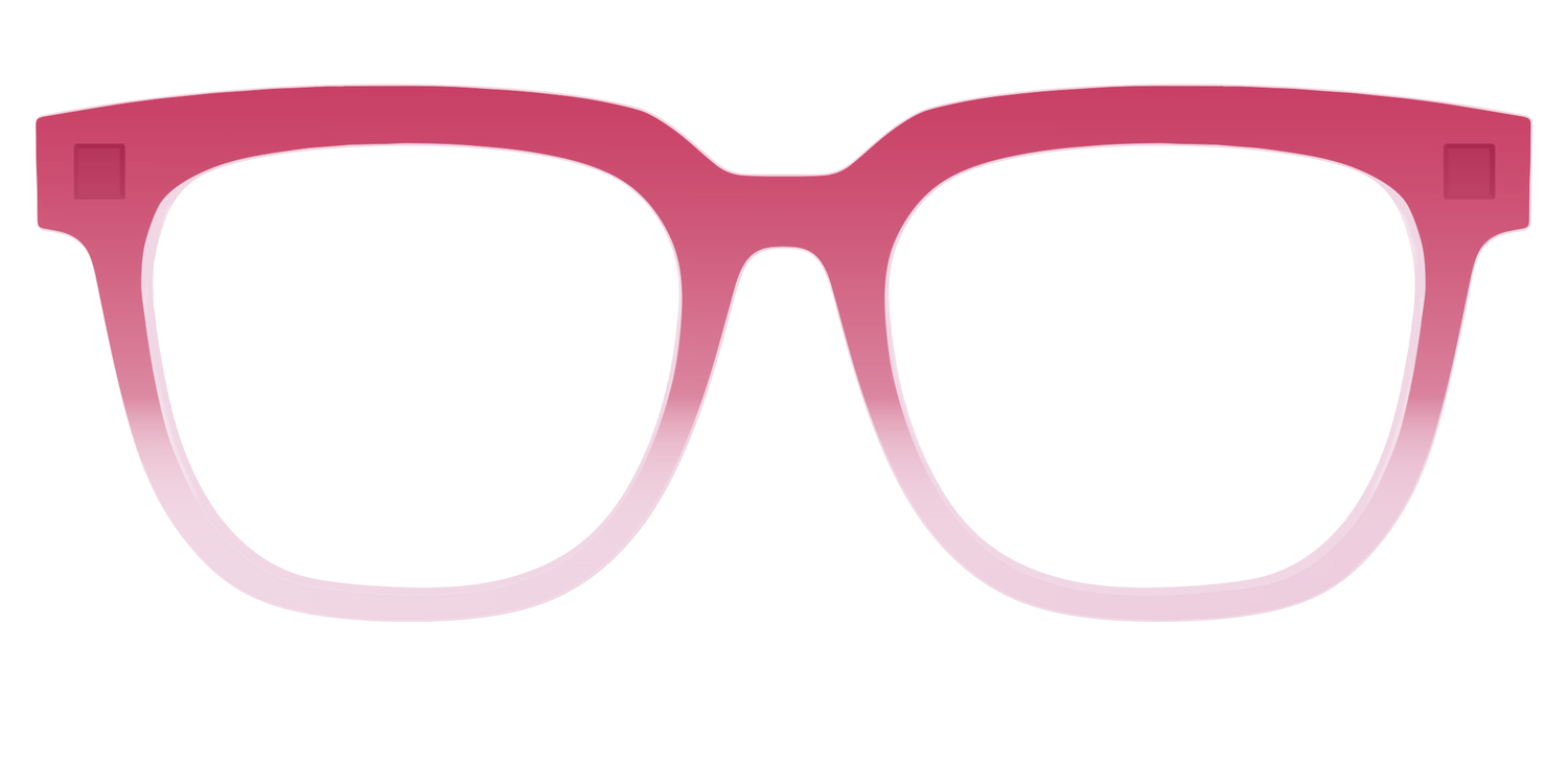 The Flamingo to Blush Gradient Crystal - Front Top Image - Pair Eyewear