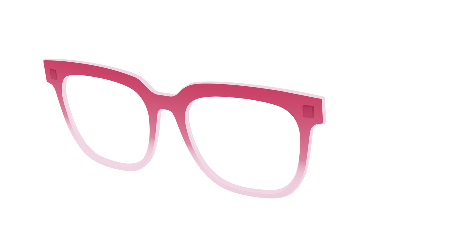 The Flamingo to Blush Gradient Crystal - Angle Top Image - Pair Eyewear