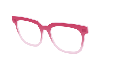 The Flamingo to Blush Gradient Crystal - Angle Top Thumbnail - Pair Eyewear