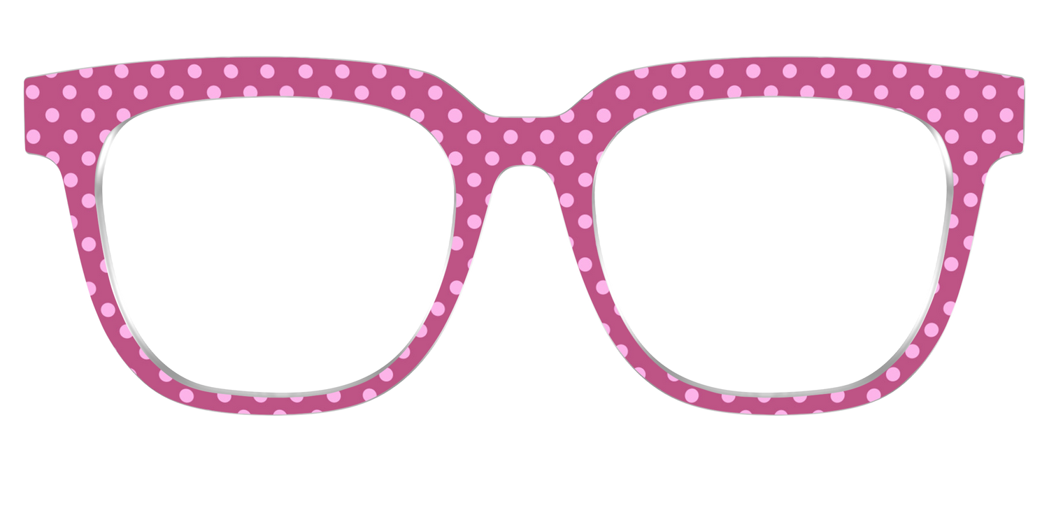 The Fuchsia Polka Dots - Front Top Image - Pair Eyewear