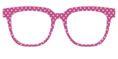 The Fuchsia Polka Dots - Front Top Thumbnail - Pair Eyewear