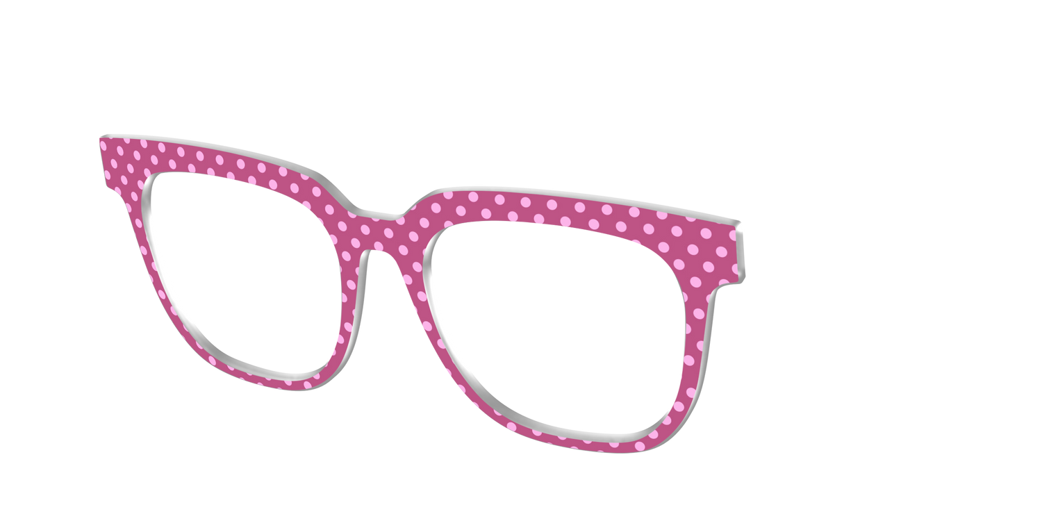 The Fuchsia Polka Dots - Angle Top Image - Pair Eyewear