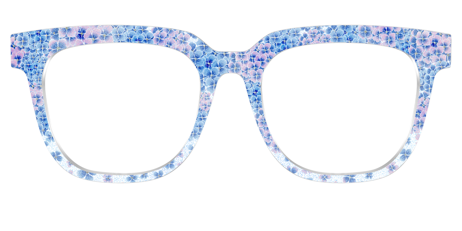 The Hydrangea Confetti Crystal with Gold Foil - Front Top Image - Pair Eyewear