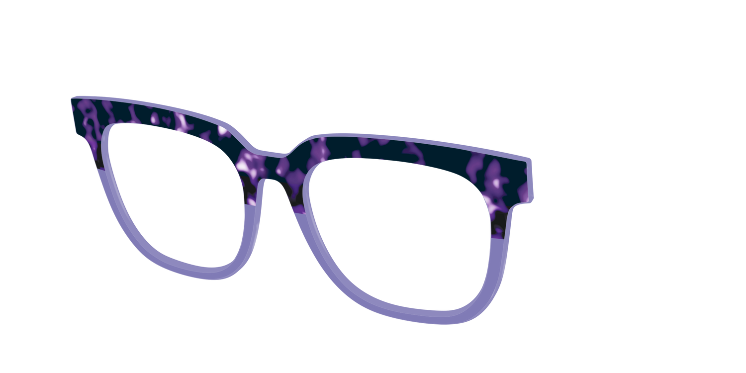 The Iris Tortoise Crystal Split - Angle Top Image - Pair Eyewear