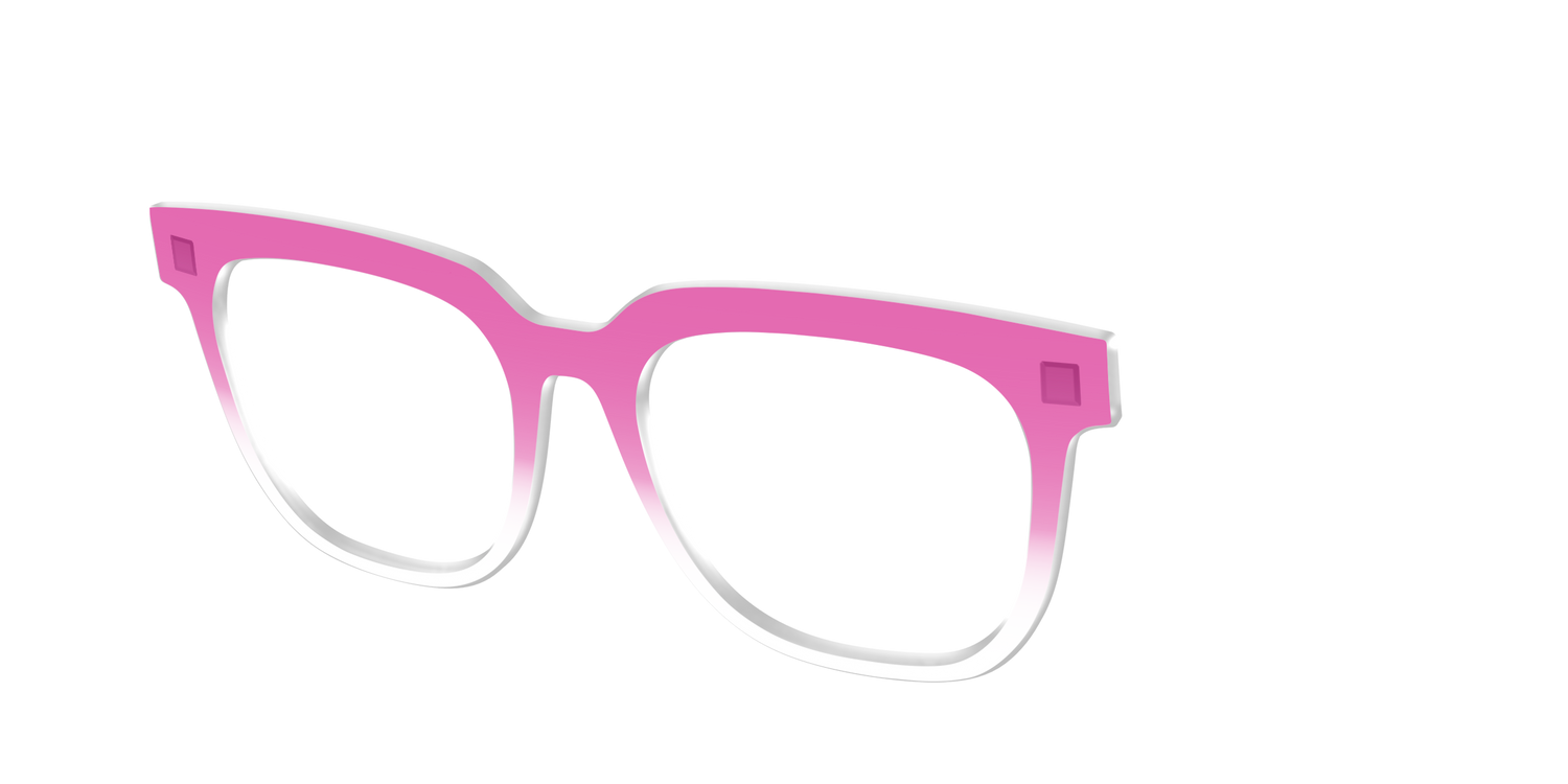 The Magenta Gradient Crystal - Angle Top Image - Pair Eyewear