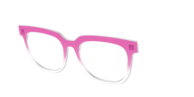 The Magenta Gradient Crystal - Angle Top Thumbnail - Pair Eyewear