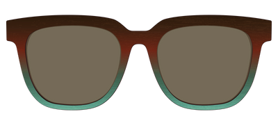 The Polarized Mahogany to Juniper Woodgrain Sun Top - Front Top Thumbnail - Pair Eyewear