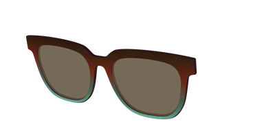 The Polarized Mahogany to Juniper Woodgrain Sun Top - Angle Top Thumbnail - Pair Eyewear