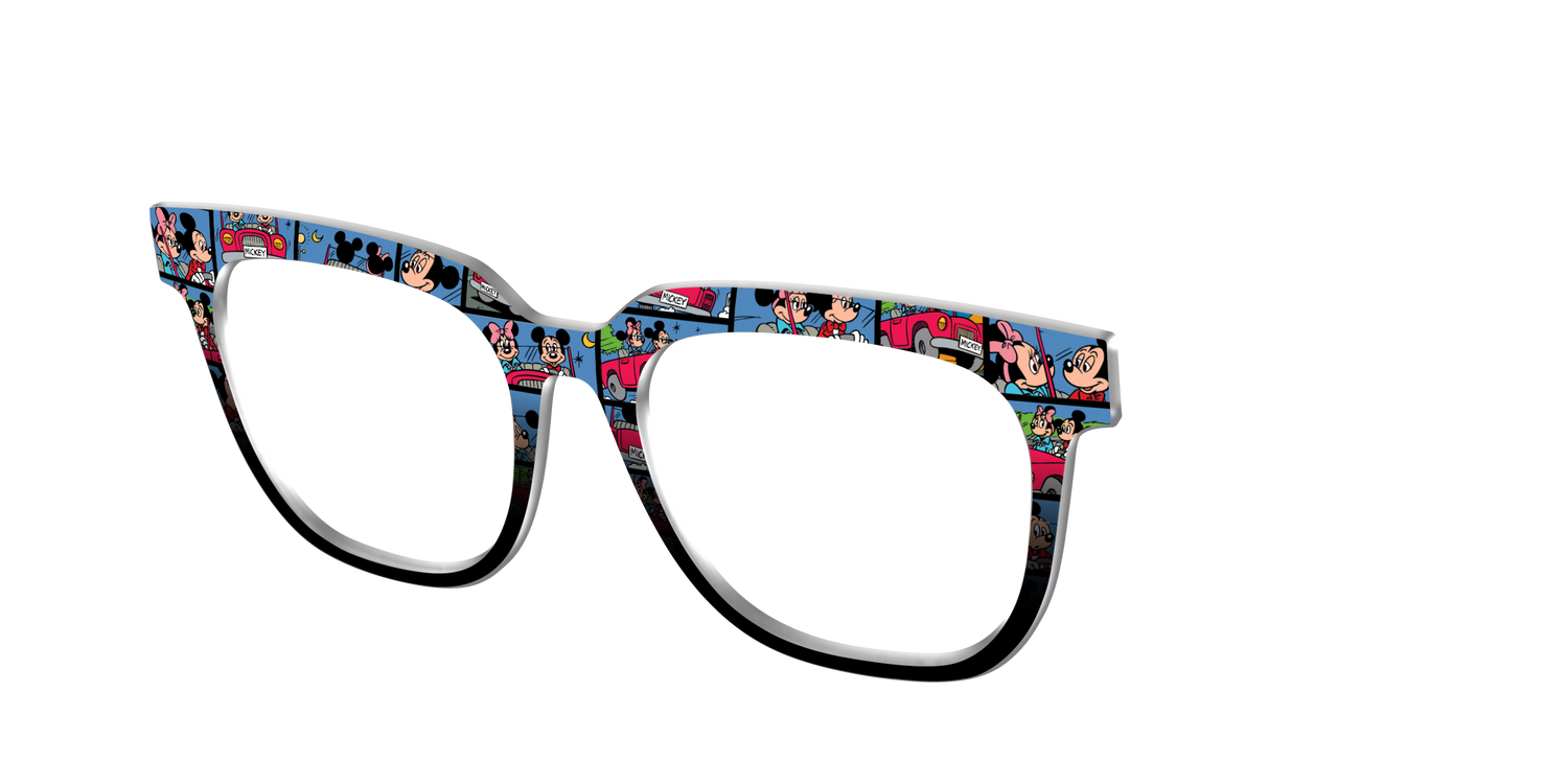 The Mickey & Minnie Comic Split - Angle Top Image - Pair Eyewear