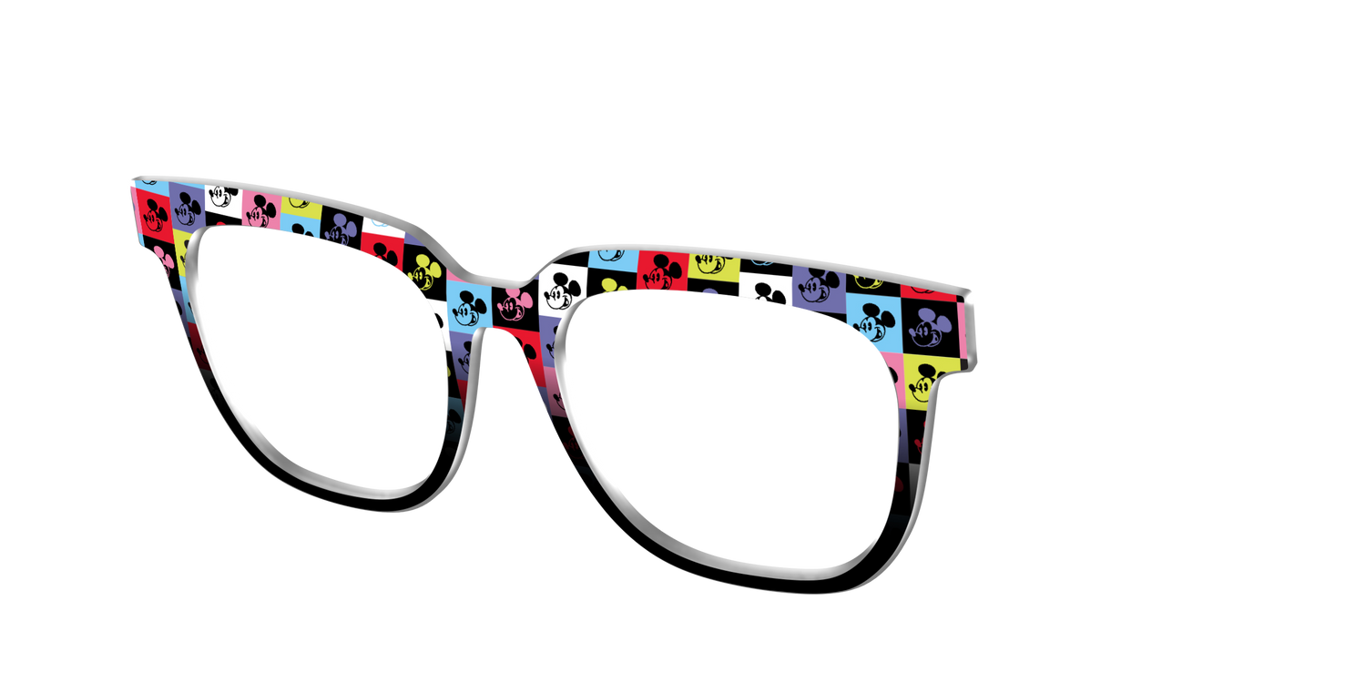 The Mickey Check - Angle Top Image - Pair Eyewear