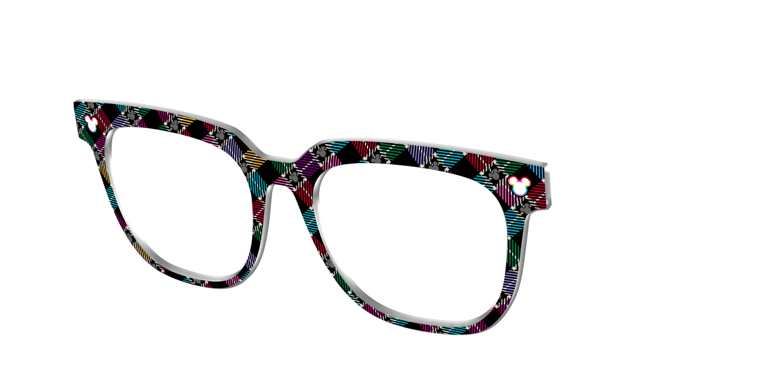 The Mickey Plaid - Angle Top Image - Pair Eyewear