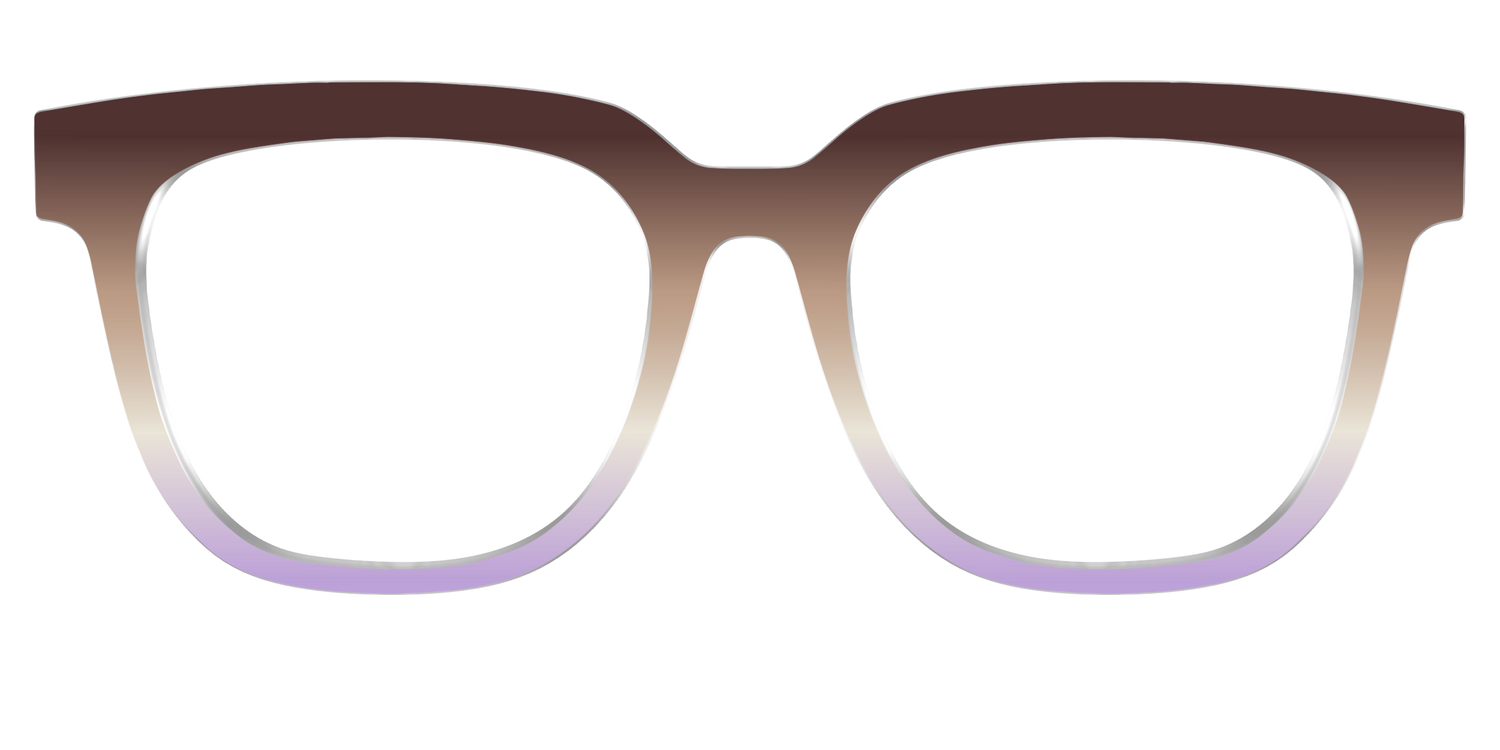 The Mocha to Light Lavender Gradient - Front Top Image - Pair Eyewear