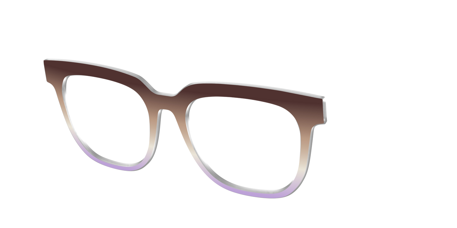 The Mocha to Light Lavender Gradient - Angle Top Image - Pair Eyewear