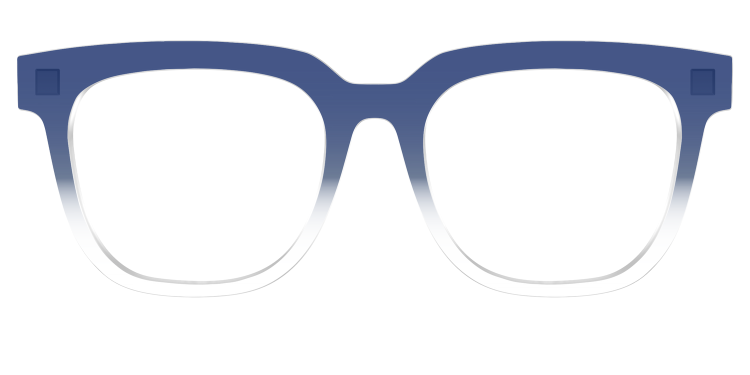 The Navy Gradient Crystal - Front Top Image - Pair Eyewear