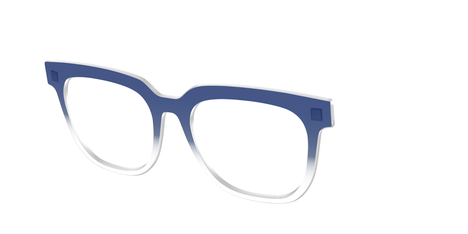 The Navy Gradient Crystal - Angle Top Image - Pair Eyewear