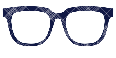 The Navy Twill Plaid - Front Top Thumbnail - Pair Eyewear