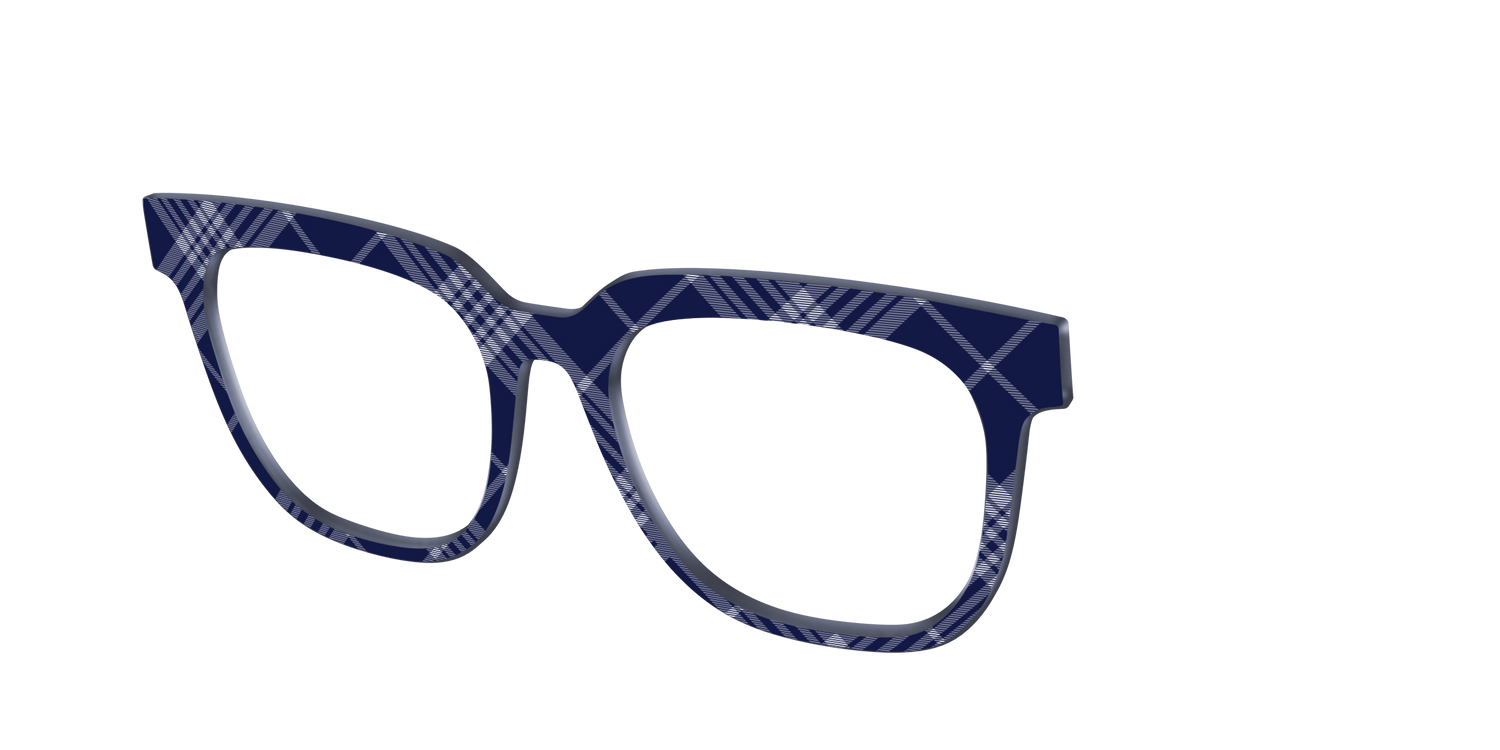 The Navy Twill Plaid - Angle Top Image - Pair Eyewear