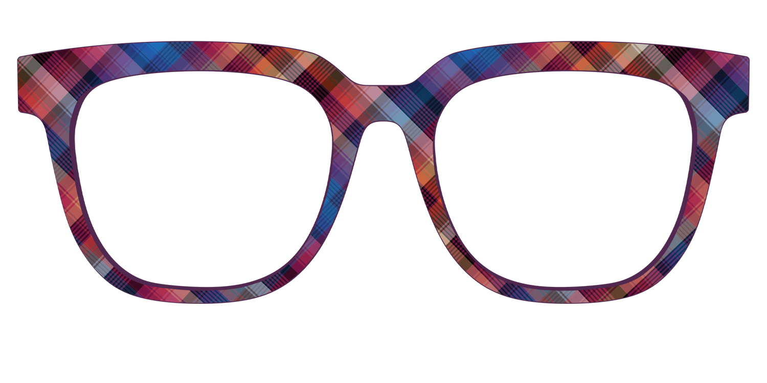 The Ombre Plaid - Front Top Image - Pair Eyewear