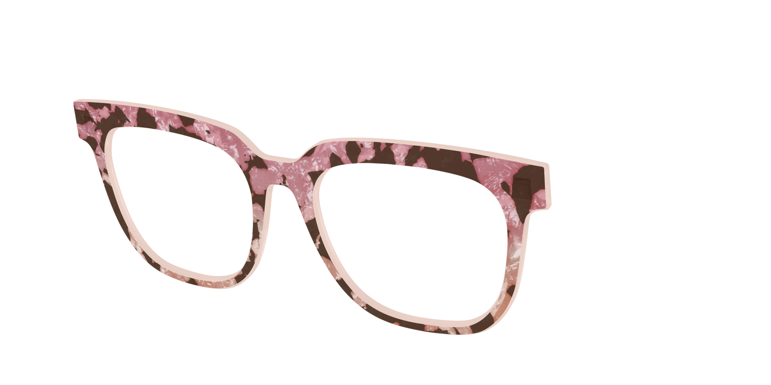 The Pale Peach Pearl Tortoise - Angle Top Image - Pair Eyewear