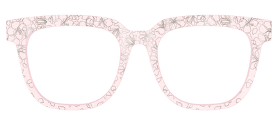 The Pink Shimmer Petals with Silver Foil - Front Top Thumbnail - Pair Eyewear