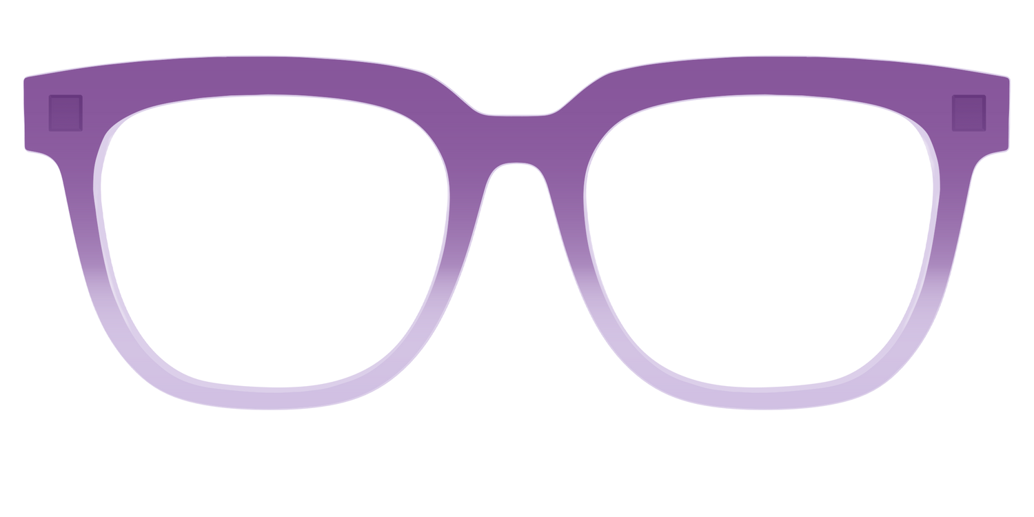 The Plum to Lilac Gradient Crystal - Front Top Image - Pair Eyewear