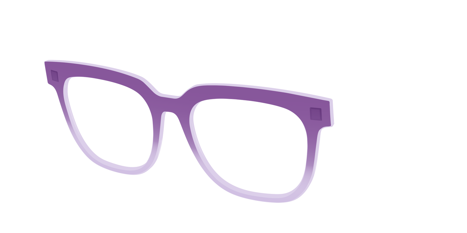 The Plum to Lilac Gradient Crystal - Angle Top Image - Pair Eyewear