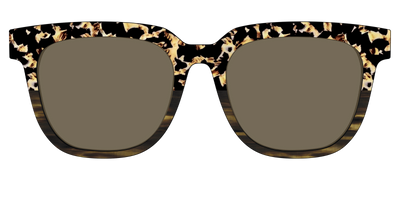 The Polarized Caramel Tortoise Horn Split Sun Top - Front Top Thumbnail - Pair Eyewear