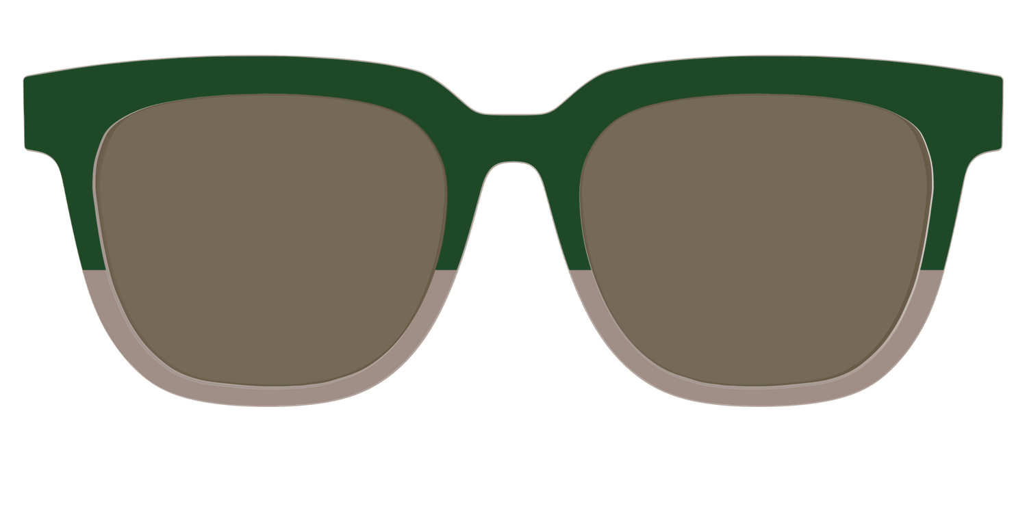 The Polarized Cedar & Sap Crystal Split Sun Top - Front Top Image - Pair Eyewear