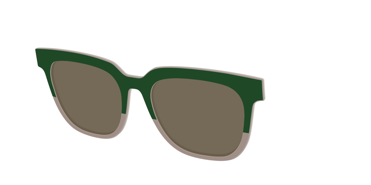 The Polarized Cedar & Sap Crystal Split Sun Top - Angle Top Image - Pair Eyewear
