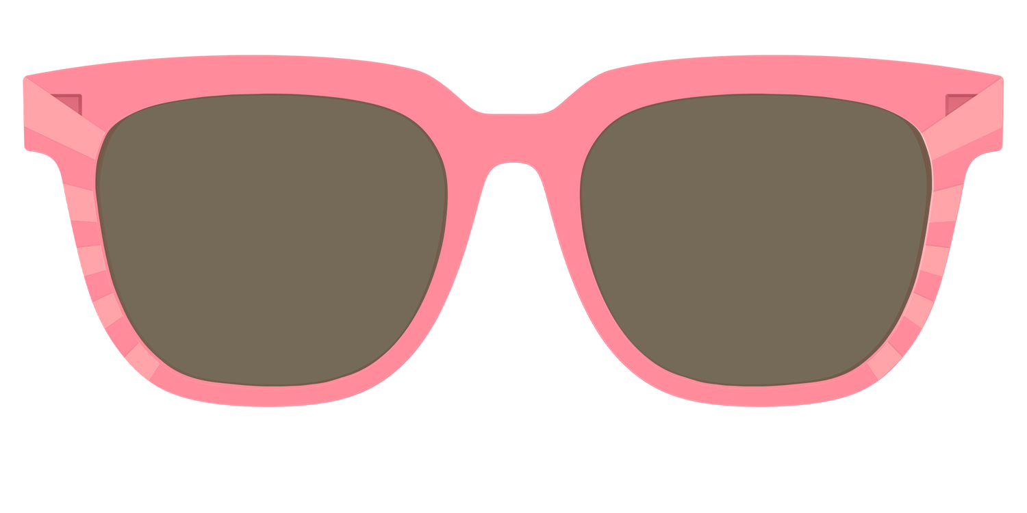 The Polarized Fruit Punch Sunburst Sun Top - Front Top Image - Pair Eyewear