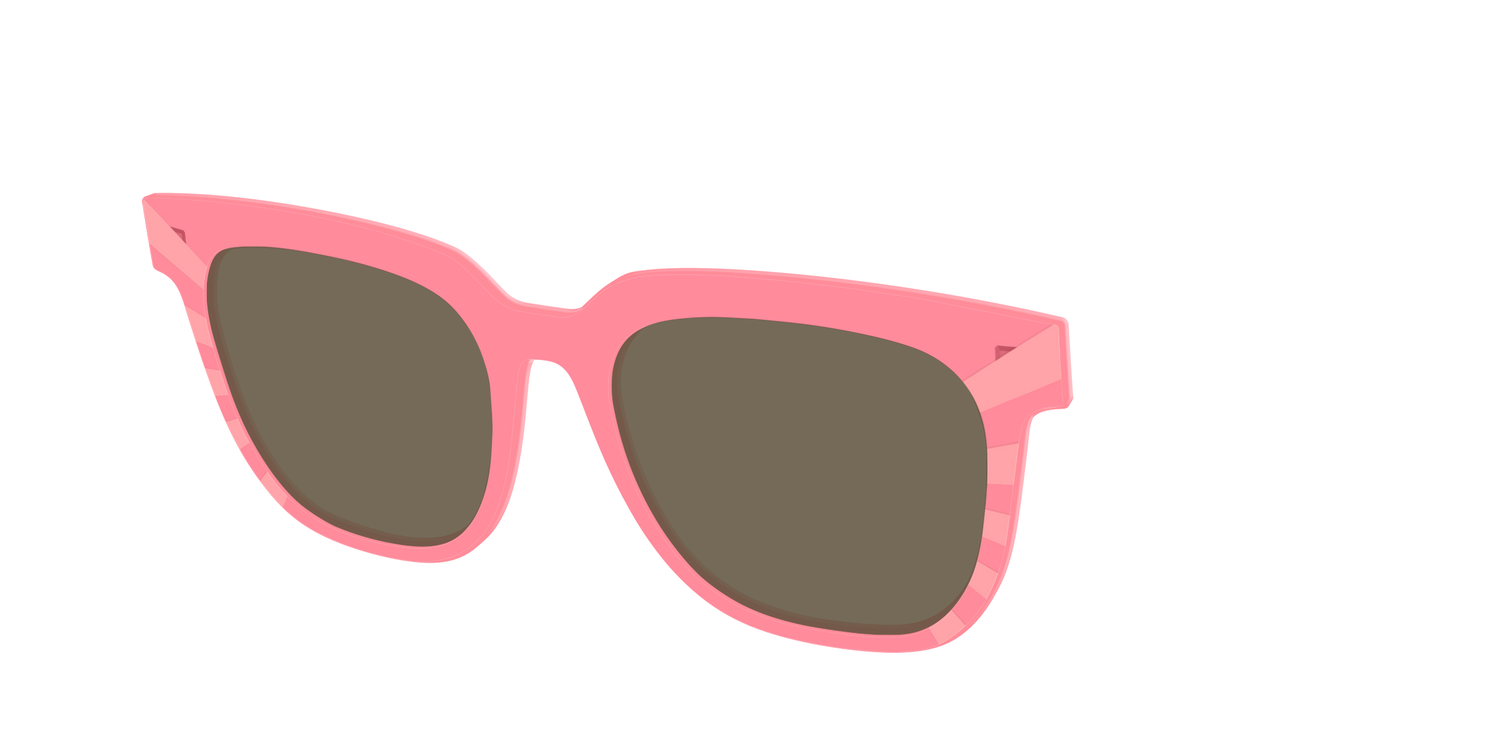 The Polarized Fruit Punch Sunburst Sun Top - Angle Top Image - Pair Eyewear