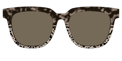 The Polarized Ink Blot Tortoise Split Sun Top - Front Top Thumbnail - Pair Eyewear