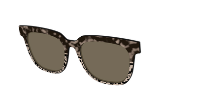 The Polarized Ink Blot Tortoise Split Sun Top - Angle Top Thumbnail - Pair Eyewear