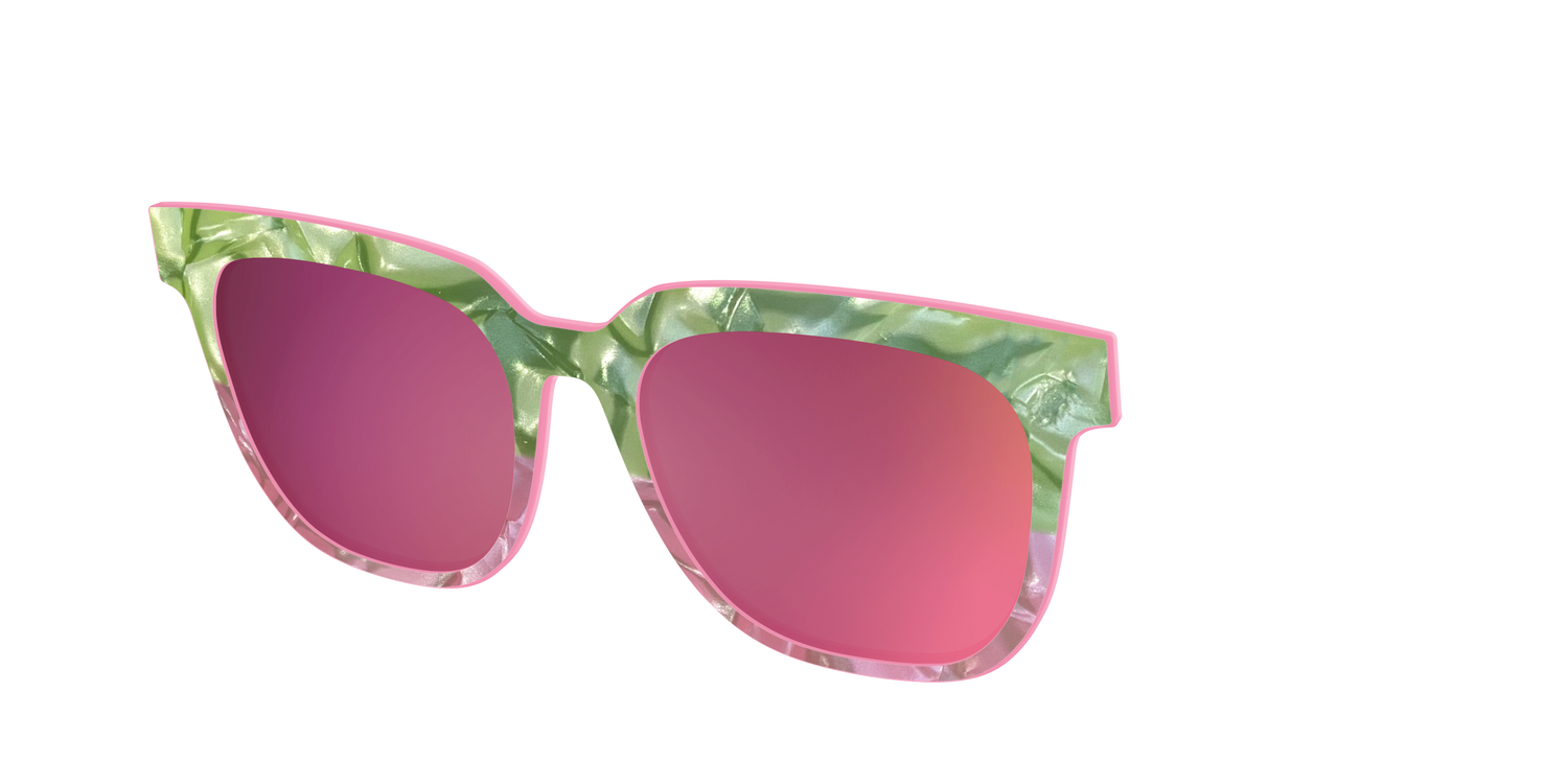 The Polarized Kiwi & Guava Pearl Sun Top - Angle Top Image - Pair Eyewear