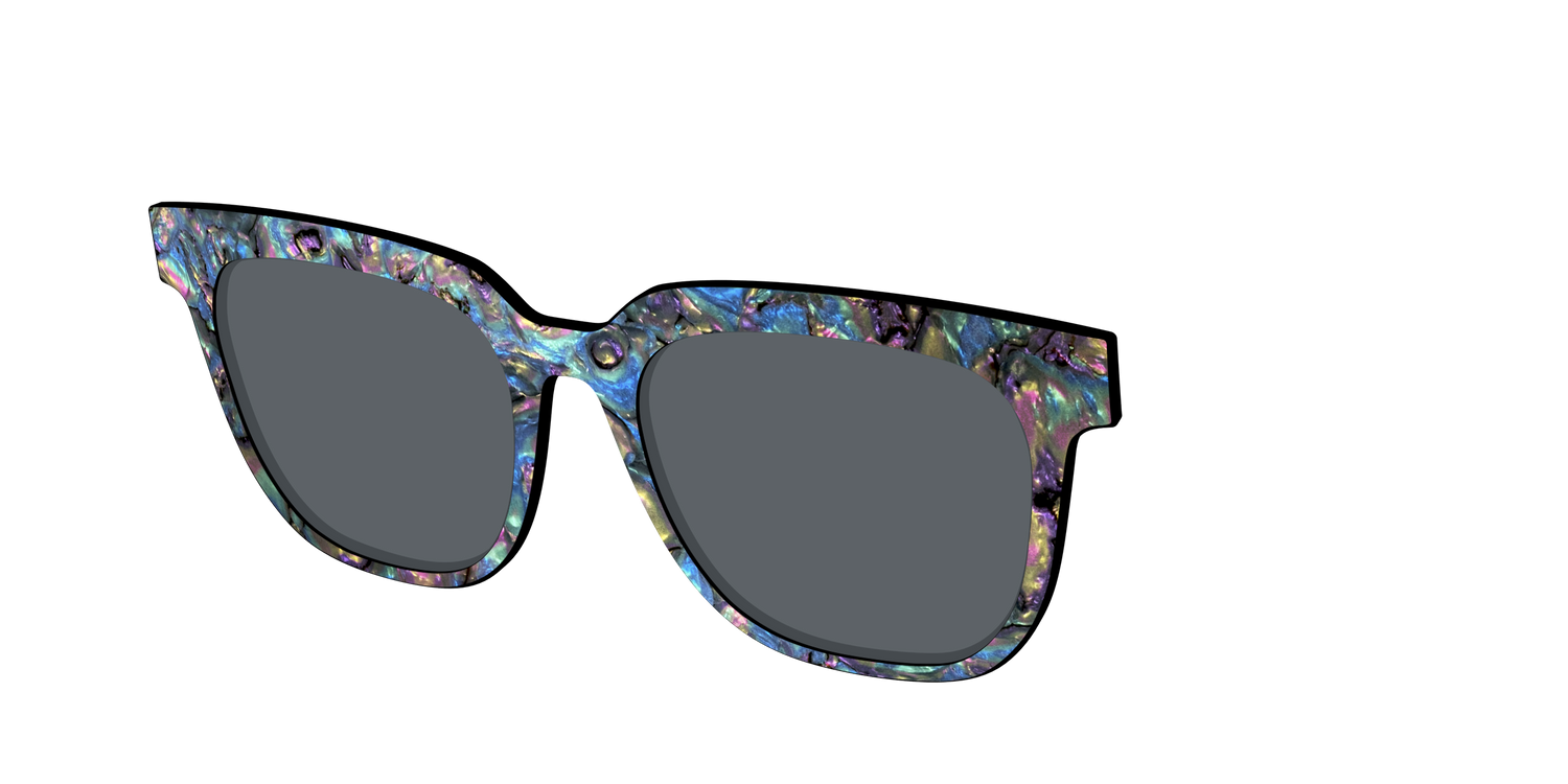 The Polarized Midnight Abalone Sun Top - Angle Top Image - Pair Eyewear