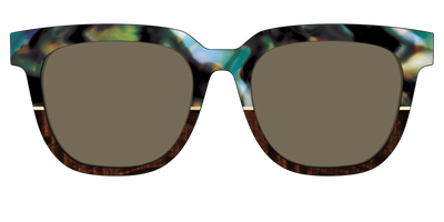 The Polarized Mirage Split with Gold Foil Sun Top - Front Top Thumbnail - Pair Eyewear