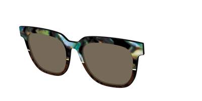 The Polarized Mirage Split with Gold Foil Sun Top - Angle Top Thumbnail - Pair Eyewear