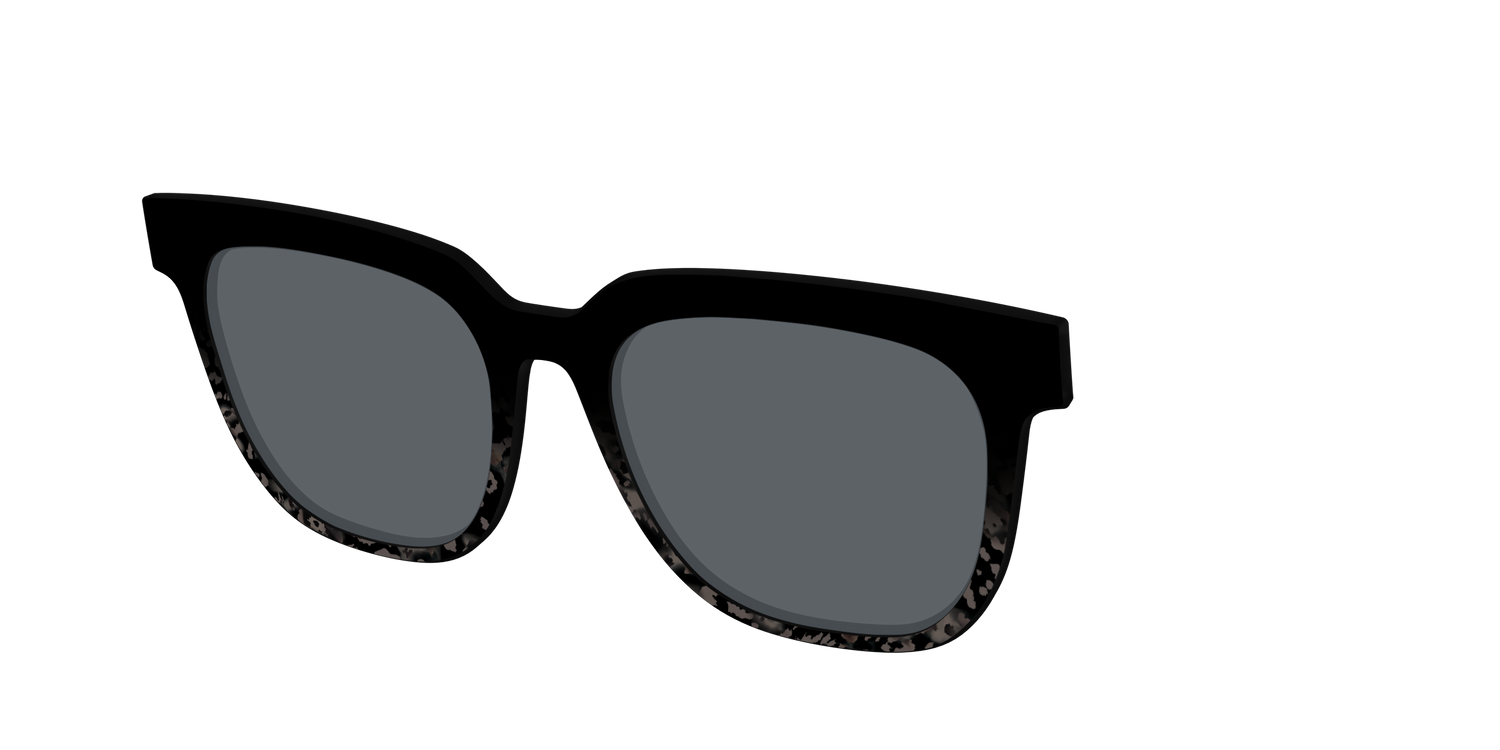 The Polarized Shaded Tortoise Sun Top - Angle Top Image - Pair Eyewear