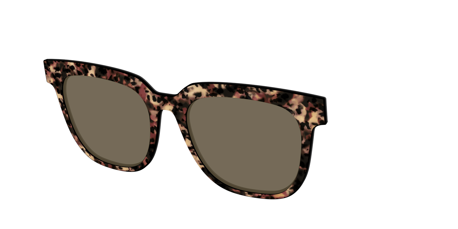 The Polarized Sienna Tortoise Sun Top - Angle Top Image - Pair Eyewear