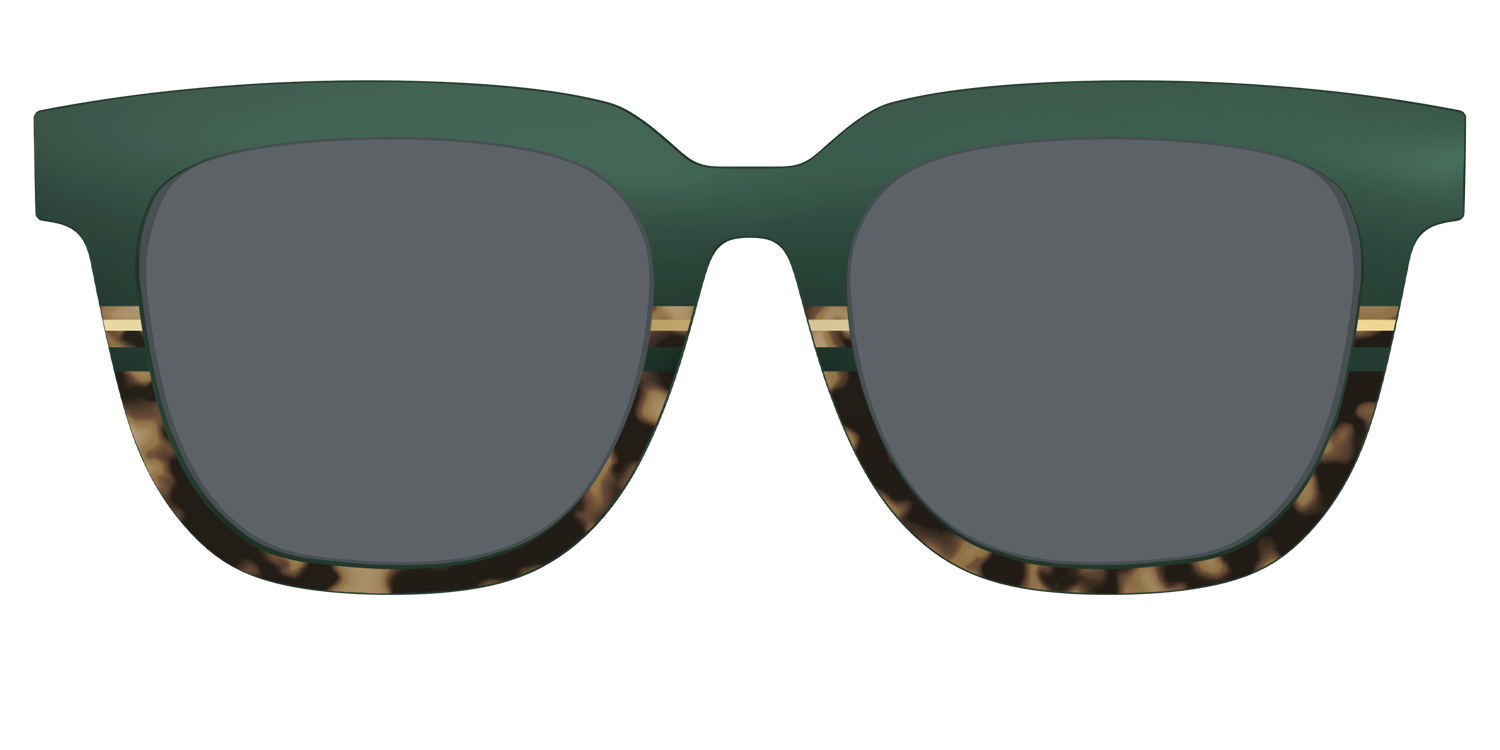 The Polarized Spruce Tortoise Sun Top - Front Top Image - Pair Eyewear