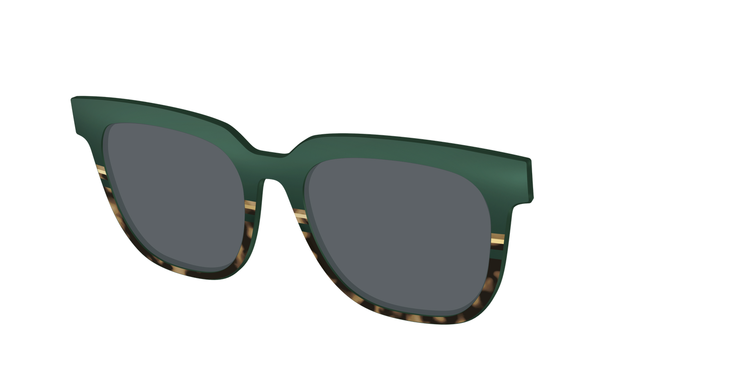 The Polarized Spruce Tortoise Sun Top - Angle Top Image - Pair Eyewear