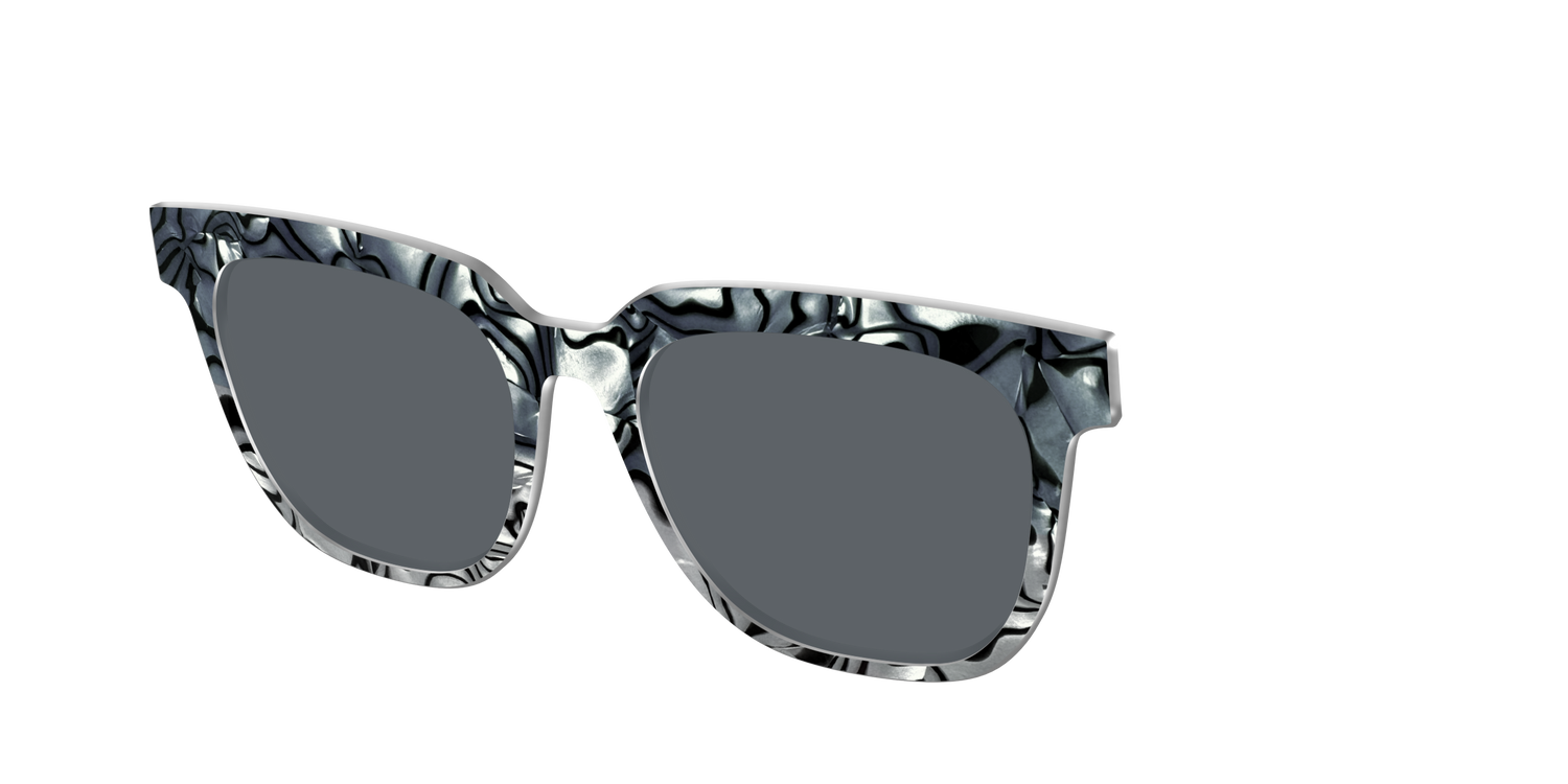 The Polarized Zebra Pearl Split Sun Top - Angle Top Image - Pair Eyewear