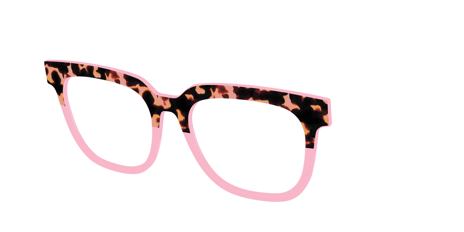 The Punch Tortoise Crystal Split - Angle Top Image - Pair Eyewear