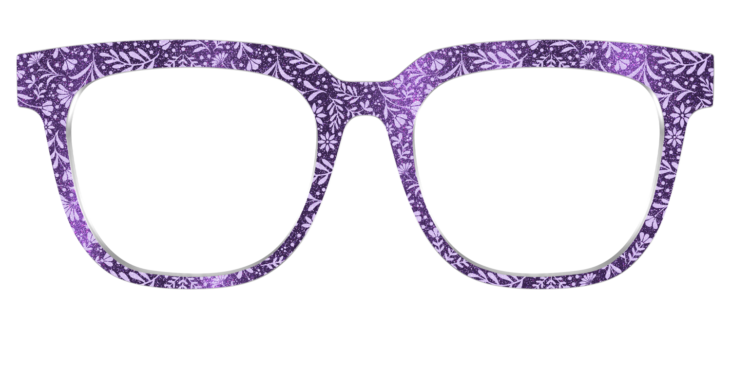 The Purple Shimmer Botanical - Front Top Image - Pair Eyewear