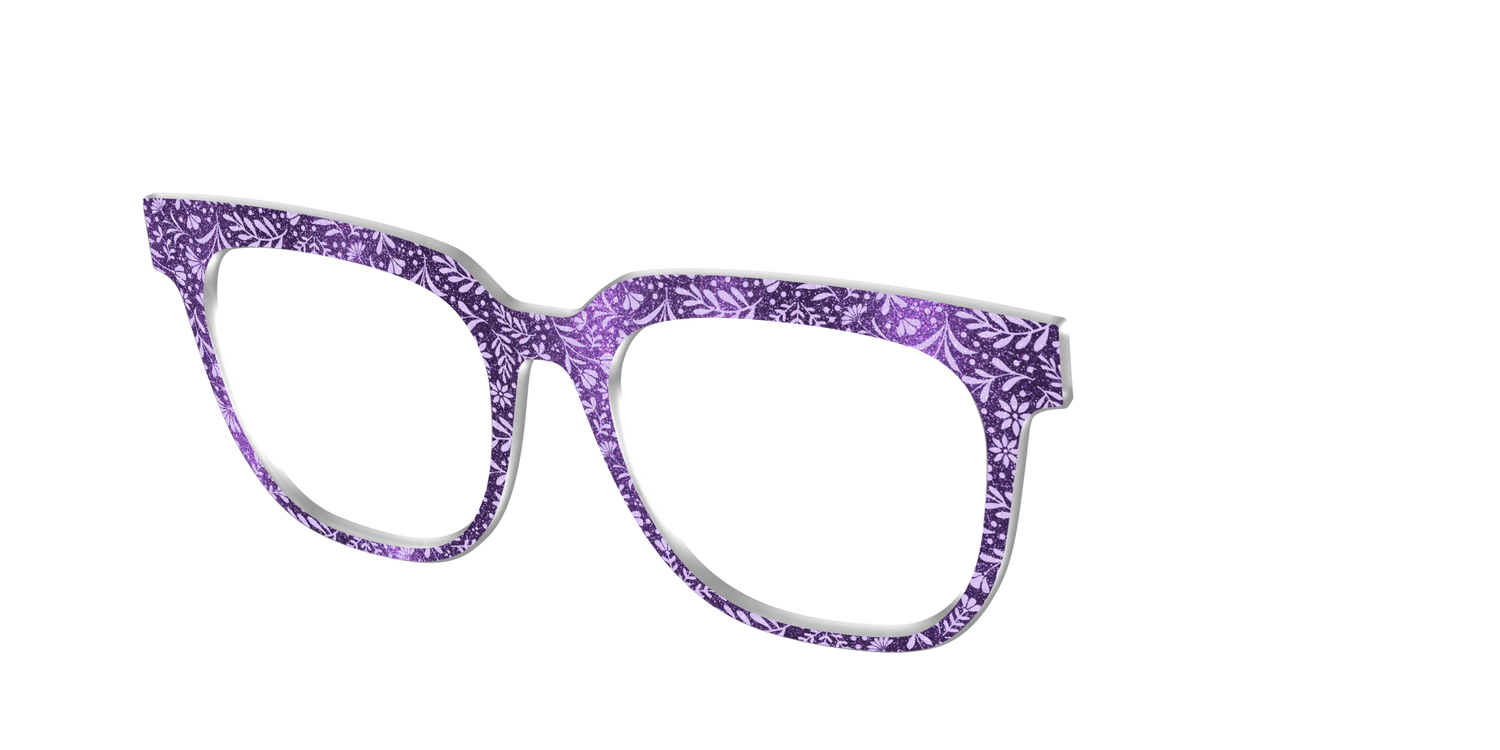 The Purple Shimmer Botanical - Angle Top Image - Pair Eyewear