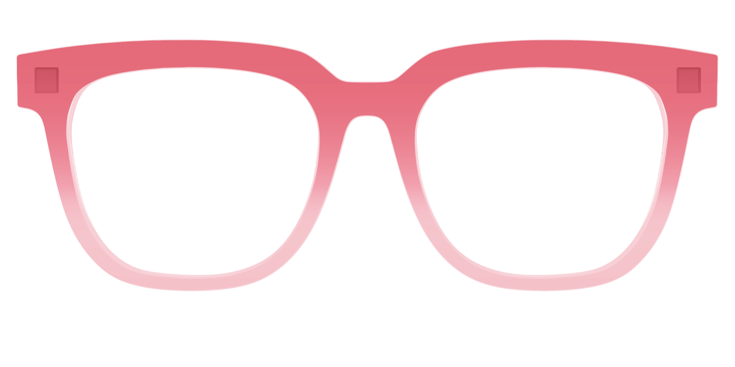 The Red to Coral Gradient Crystal - Front Top Image - Pair Eyewear